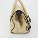 Chloe Edith Boston Bag Leather Beige Silver Auth bs30503-6