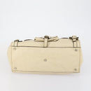 Chloe Edith Boston Bag Leather Beige Silver Auth bs30503-5