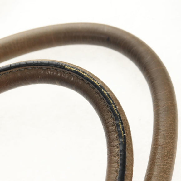 PRADA Tote Bag Leather 2way Gray Silver Auth bs30504