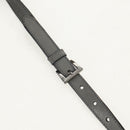 PRADA Tote Bag Leather 2way Gray Silver Auth bs30504-16