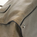 PRADA Tote Bag Leather 2way Gray Silver Auth bs30504-20