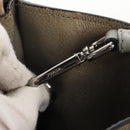 PRADA Tote Bag Leather 2way Gray Silver Auth bs30504-22