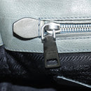 PRADA Tote Bag Leather 2way Gray Silver Auth bs30504-27