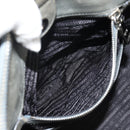 PRADA Tote Bag Leather 2way Gray Silver Auth bs30504-28