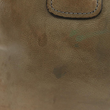 PRADA Tote Bag Leather 2way Gray Silver Auth bs30504 - 0