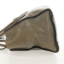 PRADA Tote Bag Leather 2way Gray Silver Auth bs30504-4