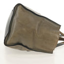 PRADA Tote Bag Leather 2way Gray Silver Auth bs30504-5