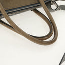 PRADA Tote Bag Leather 2way Gray Silver Auth bs30504-7