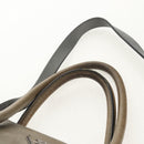 PRADA Tote Bag Leather 2way Gray Silver Auth bs30504-15