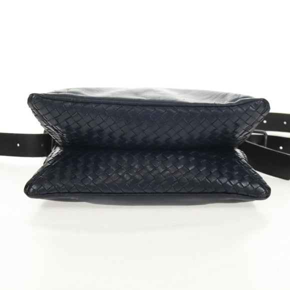 BOTTEGA VENETA INTRECCIATO Shoulder Bag Leather Navy Auth bs30505