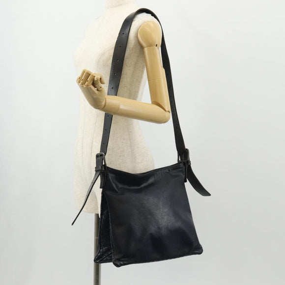 BOTTEGA VENETA INTRECCIATO Shoulder Bag Leather Navy Auth bs30505