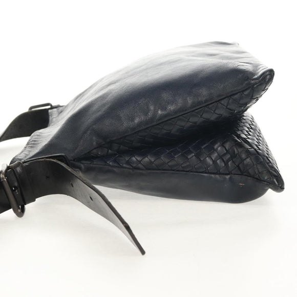 BOTTEGA VENETA INTRECCIATO Shoulder Bag Leather Navy Auth bs30505