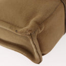 HERMES Sac Arne PM Hand Bag Canvas Beige Silver Auth bs30506-10