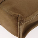 HERMES Sac Arne PM Hand Bag Canvas Beige Silver Auth bs30506-11