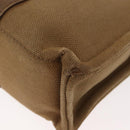 HERMES Sac Arne PM Hand Bag Canvas Beige Silver Auth bs30506-13