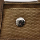 HERMES Sac Arne PM Hand Bag Canvas Beige Silver Auth bs30506-14