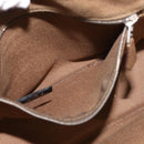 HERMES Sac Arne PM Hand Bag Canvas Beige Silver Auth bs30506-19