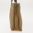 HERMES Sac Arne PM Hand Bag Canvas Beige Silver Auth bs30506-4