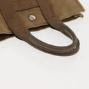 HERMES Sac Arne PM Hand Bag Canvas Beige Silver Auth bs30506-7