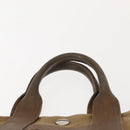HERMES Sac Arne PM Hand Bag Canvas Beige Silver Auth bs30506-8