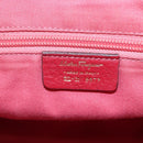 Salvatore Ferragamo Gancini Tote Bag Leather Red Gold Auth bs30509-12