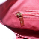 Salvatore Ferragamo Gancini Tote Bag Leather Red Gold Auth bs30509-17