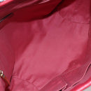 Salvatore Ferragamo Gancini Tote Bag Leather Red Gold Auth bs30509-11