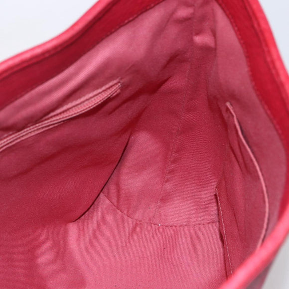 Salvatore Ferragamo Gancini Tote Bag Leather Red Gold Auth bs30509