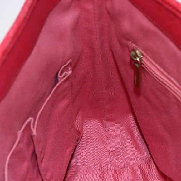 Salvatore Ferragamo Gancini Tote Bag Leather Red Gold Auth bs30509