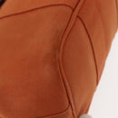 HERMES Valparaiso PM Tote Bag Canvas Leather Orange Silver Auth bs30510-9