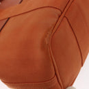 HERMES Valparaiso PM Tote Bag Canvas Leather Orange Silver Auth bs30510-15