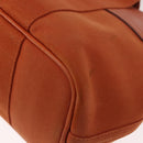 HERMES Valparaiso PM Tote Bag Canvas Leather Orange Silver Auth bs30510-16