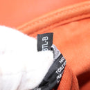 HERMES Valparaiso PM Tote Bag Canvas Leather Orange Silver Auth bs30510-12