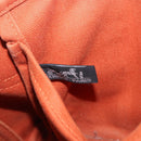 HERMES Valparaiso PM Tote Bag Canvas Leather Orange Silver Auth bs30510-12