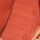 HERMES Valparaiso PM Tote Bag Canvas Leather Orange Silver Auth bs30510-20