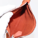 HERMES Valparaiso PM Tote Bag Canvas Leather Orange Silver Auth bs30510-22