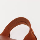 HERMES Valparaiso PM Tote Bag Canvas Leather Orange Silver Auth bs30510-8