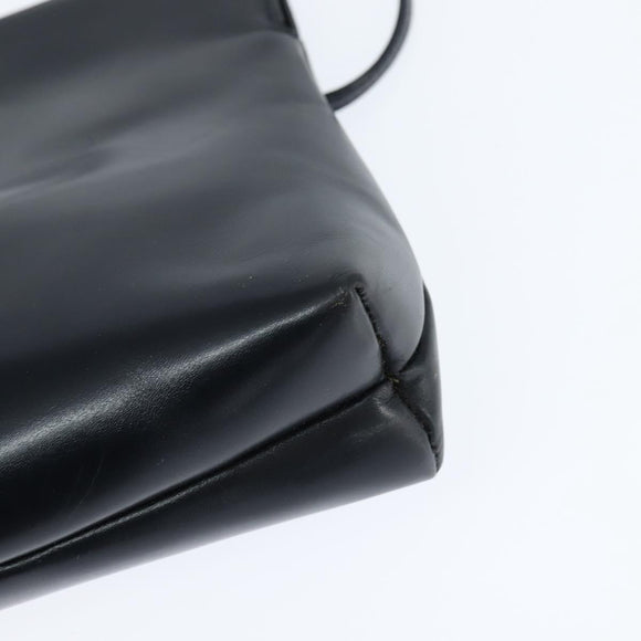 Salvatore Ferragamo Vala Shoulder Bag Leather Navy Gold Auth bs30511