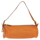 HERMES Doremi Shoulder Bag Leather Orange Gold Auth bs30512-1