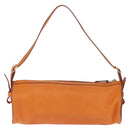 HERMES Doremi Shoulder Bag Leather Orange Gold Auth bs30512-3