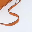 HERMES Doremi Shoulder Bag Leather Orange Gold Auth bs30512-7