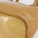 LOUIS VUITTON Monogram Vernis Houston Hand Bag Beige M91004 LV Auth bs30514-8