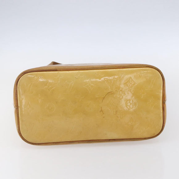 LOUIS VUITTON Monogram Vernis Houston Hand Bag Beige M91004 LV Auth bs30514