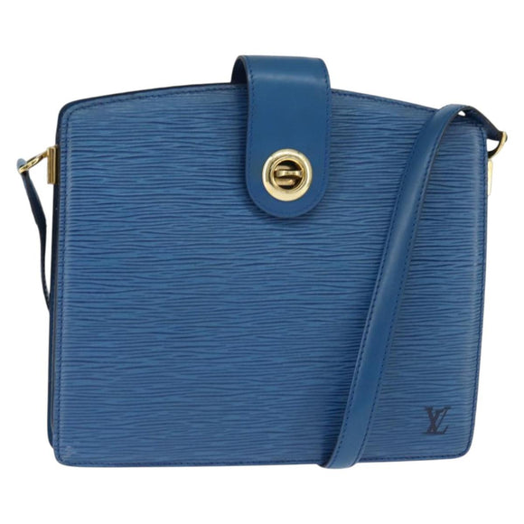 LOUIS VUITTON Epi Capuchin Shoulder Bag Blue M52345 LV Auth bs30516