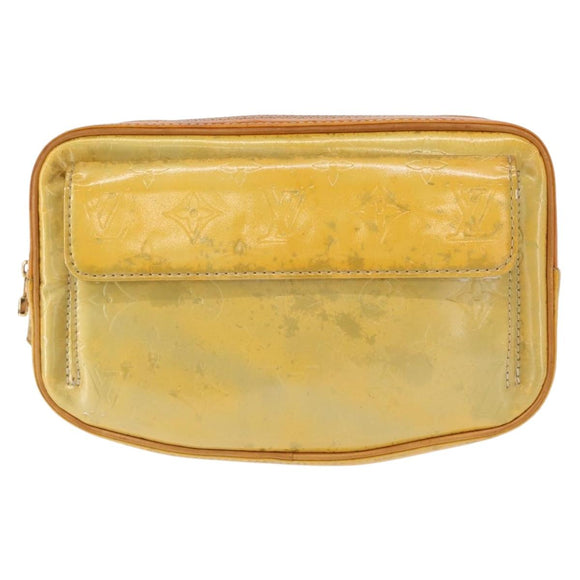 LOUIS VUITTON Monogram Vernis Fulton Waist bag Gris M91041 LV Auth bs30519