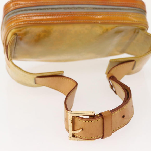 LOUIS VUITTON Monogram Vernis Fulton Waist bag Gris M91041 LV Auth bs30519