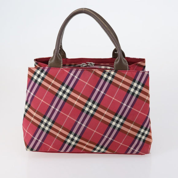 BURBERRY Burberry Nova Check Tote Bag Nylon 4 Set Beige Red black Auth bs30522