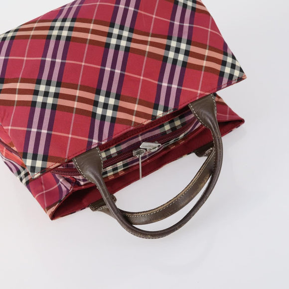 BURBERRY Burberry Nova Check Tote Bag Nylon 4 Set Beige Red black Auth bs30522