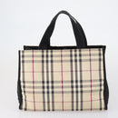BURBERRY Burberry Nova Check Tote Bag Nylon 4 Set Beige Red black Auth bs30522-16