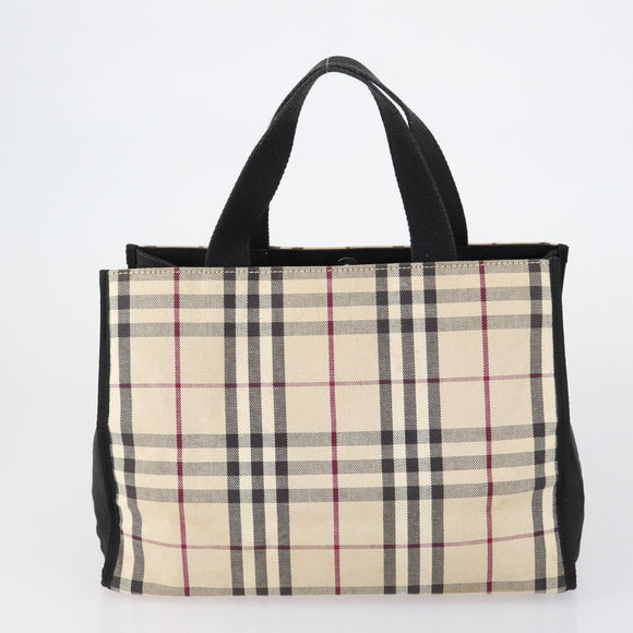 BURBERRY Burberry Nova Check Tote Bag Nylon 4 Set Beige Red black Auth bs30522